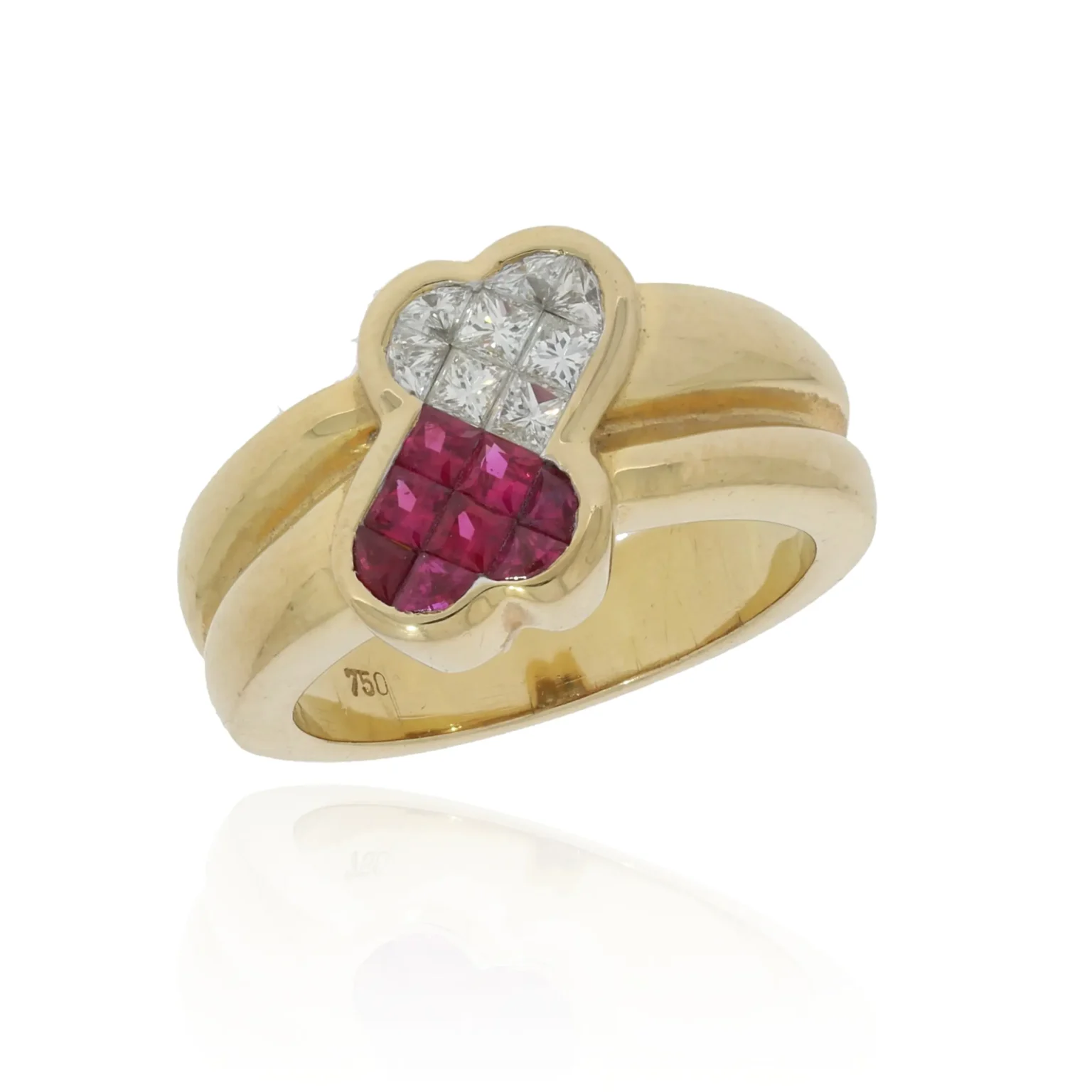 Ring double heart