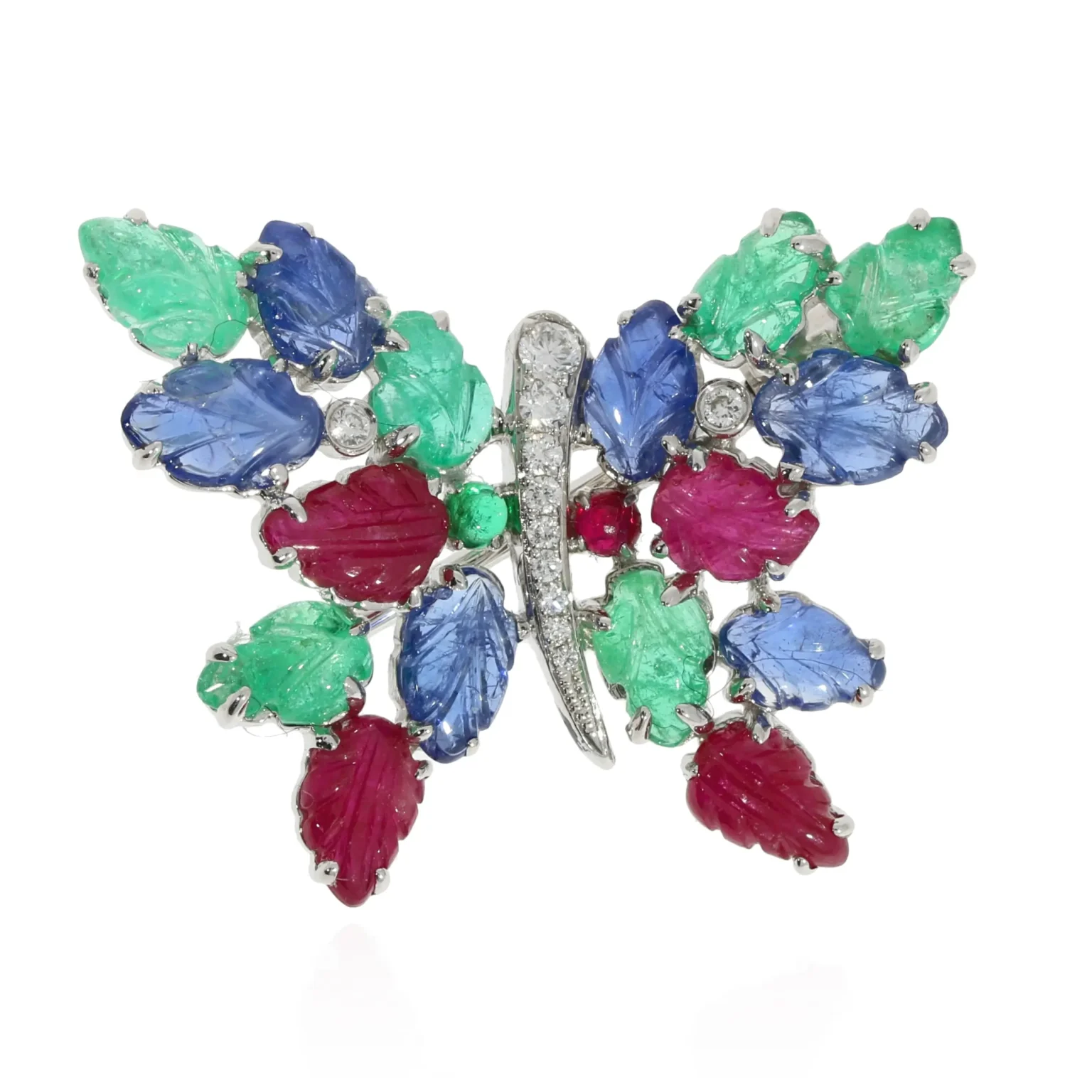 Butterfly brooch multi colour