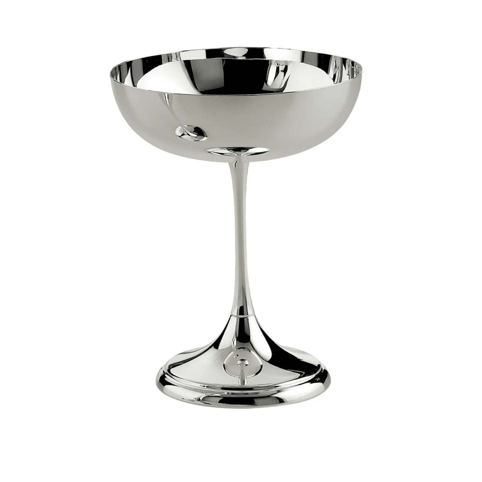 Silver champagne coupe
