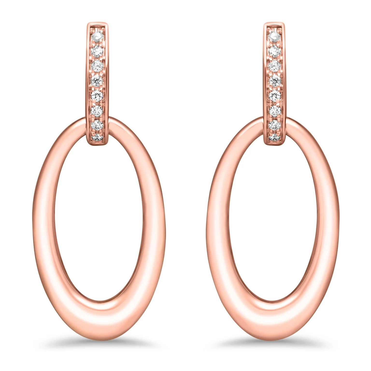 Earrings "Ellipse" in rose gold