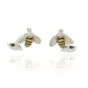 Silver cuff links bees