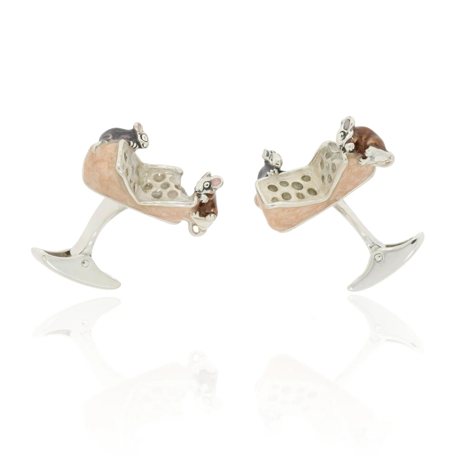 Cuff links mice and cheese - Image 2