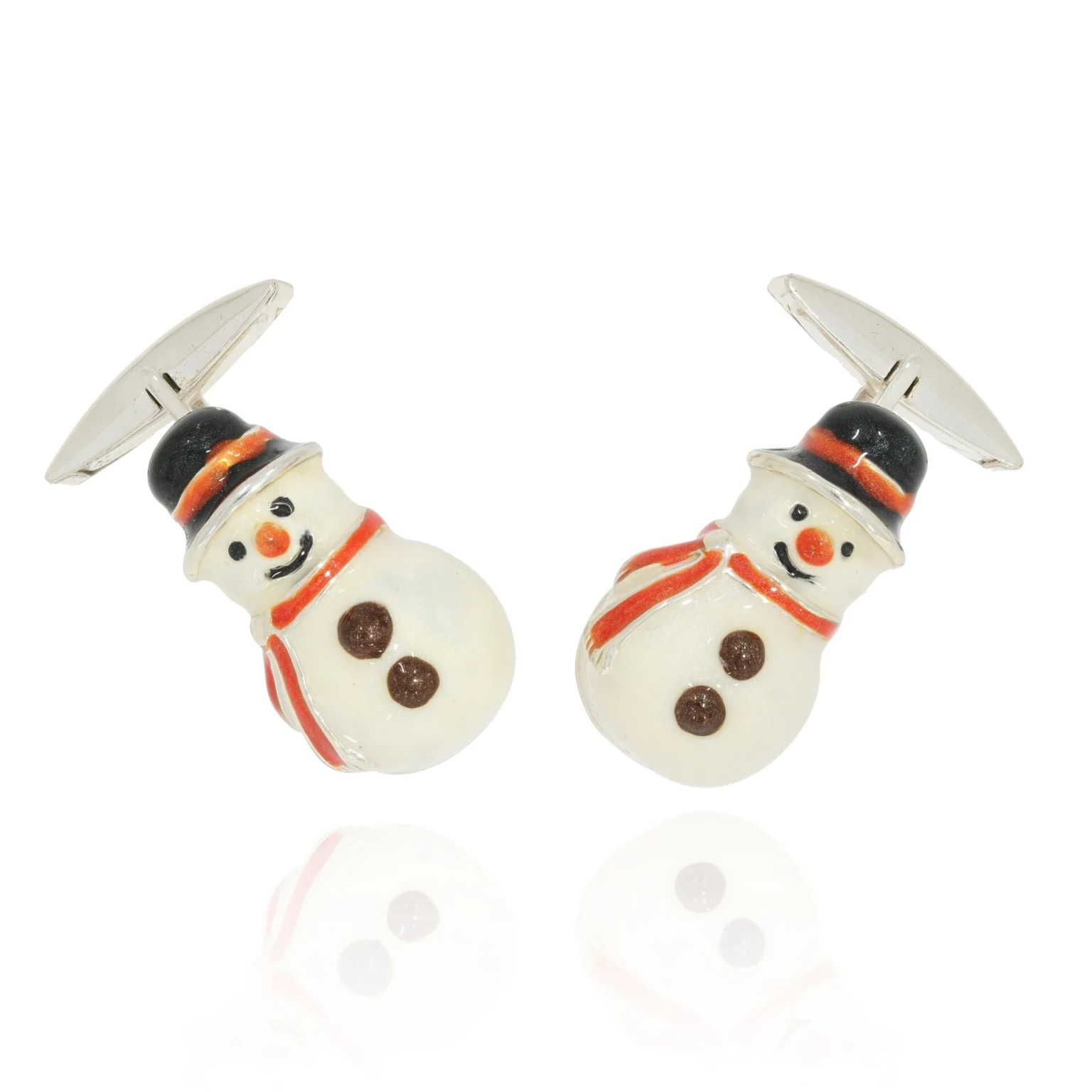 Cuff links snowman