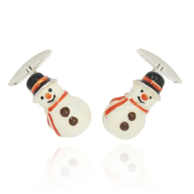 Cuff links snowman