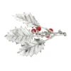 Brooch holly 3 leafes