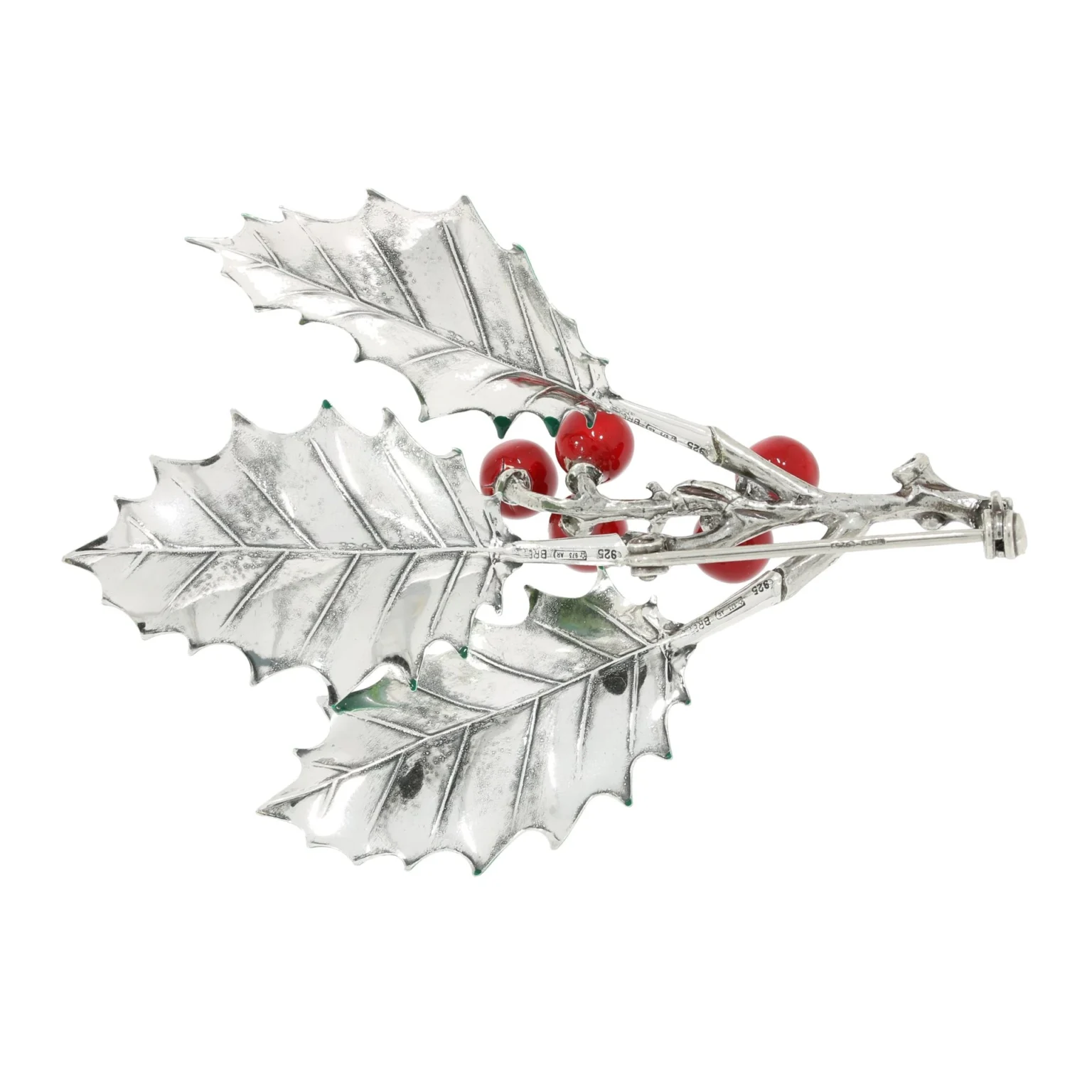 Brooch holly 3 leafes - Image 2