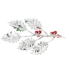 Brooch holly 5 leafes