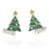 Cuff links christmas tree