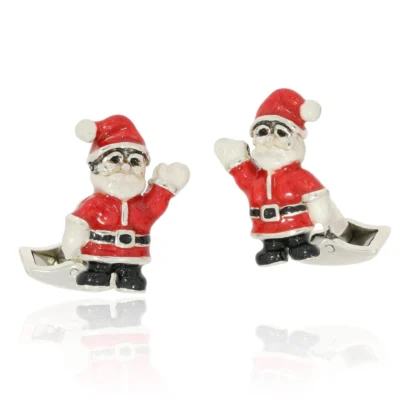 Cuff links santa claus