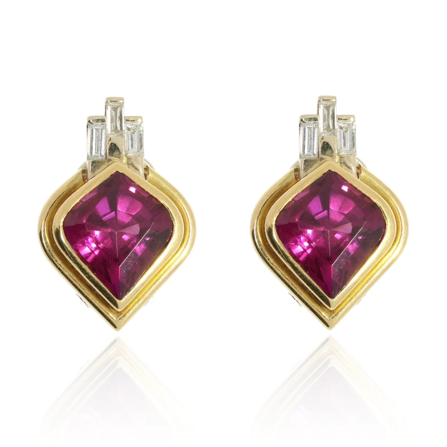 Rhodolith garnet earrings