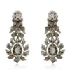 Antique diamond earrings with rose cut diamonds