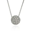Round diamond pave pendant