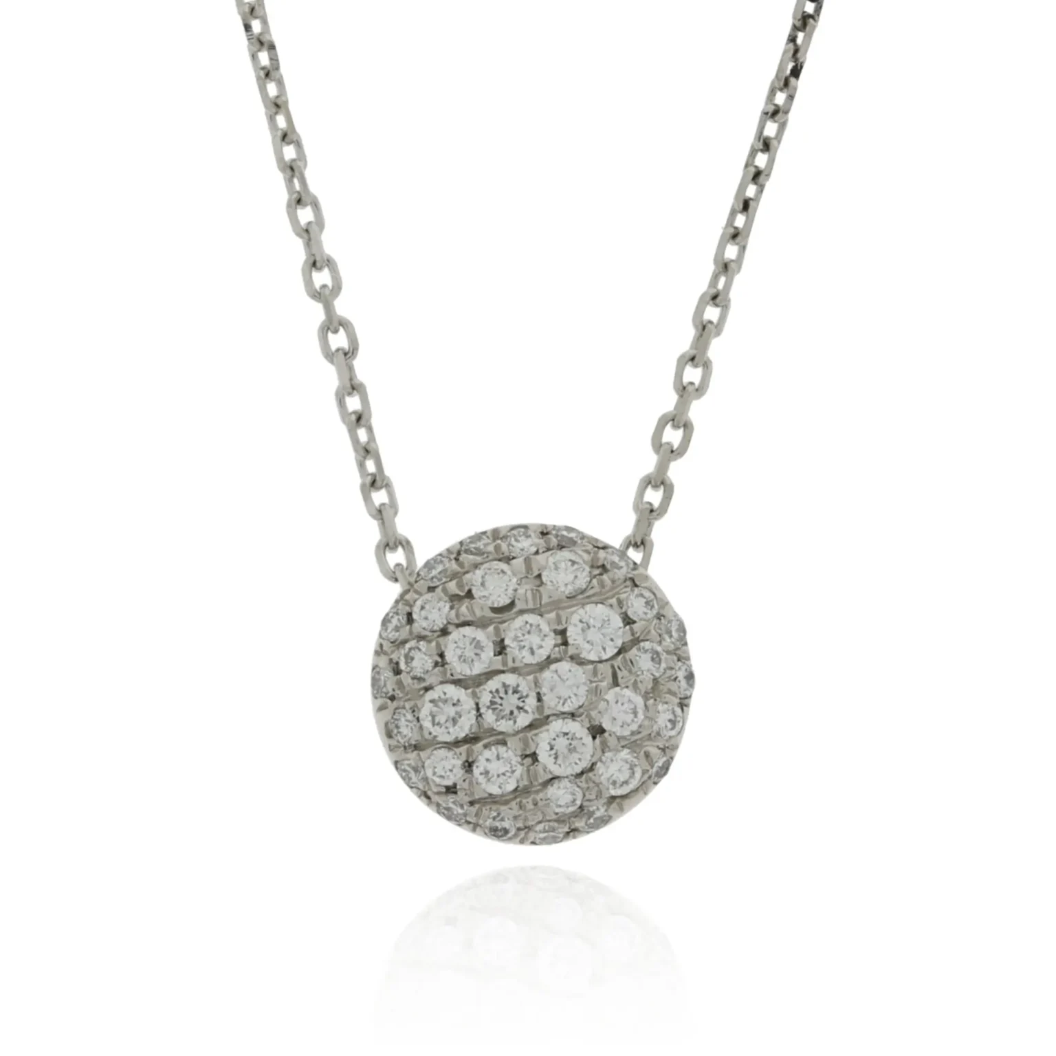 Round diamond pave pendant