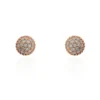 Round diamond pave ear studs