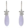 Jade earrings with lilac jade drops