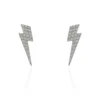 Lightning diamond ear studs