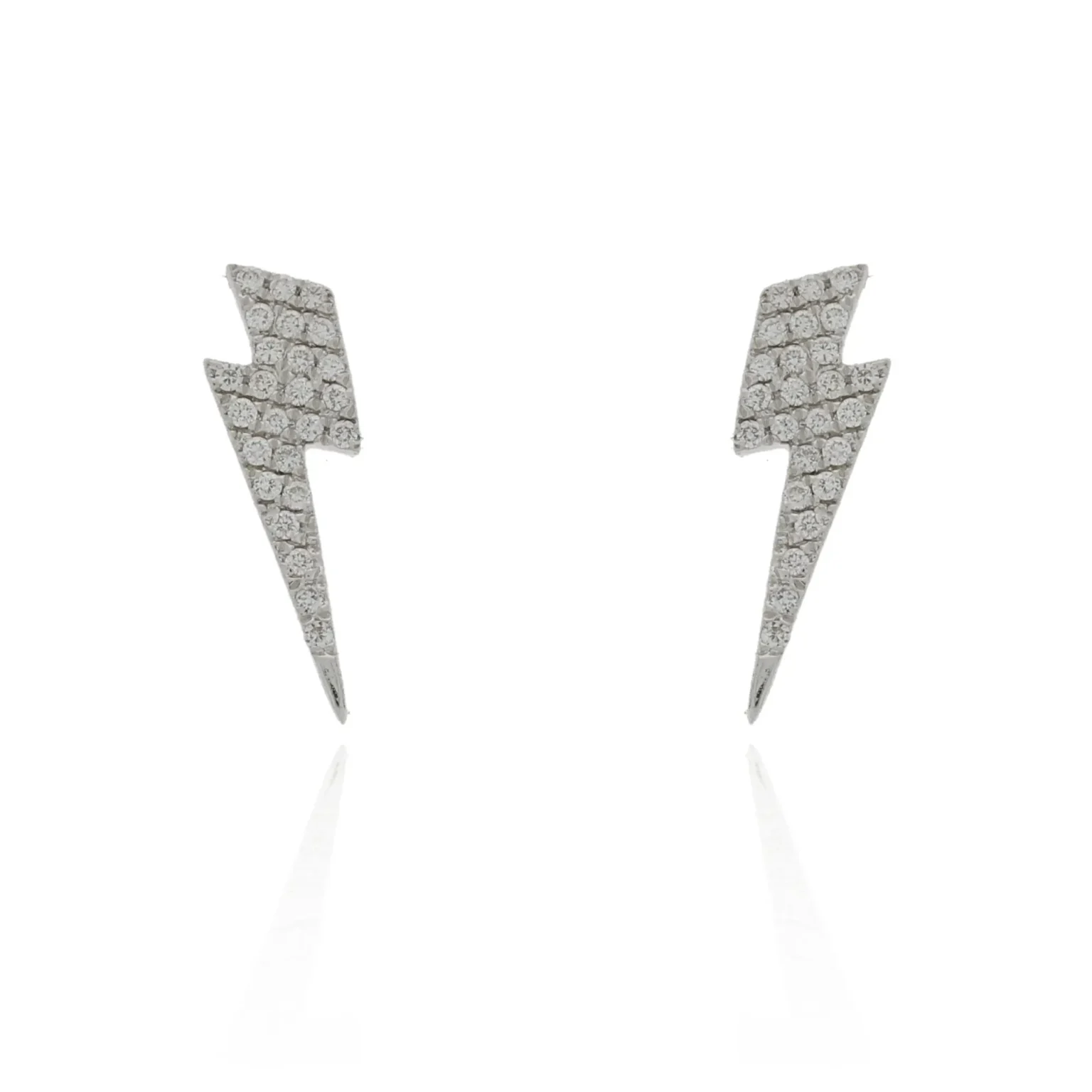 Lightning diamond ear studs