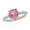 Morganitring rund mit Diamanten