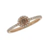 Yellow sapphire ring with diamonds