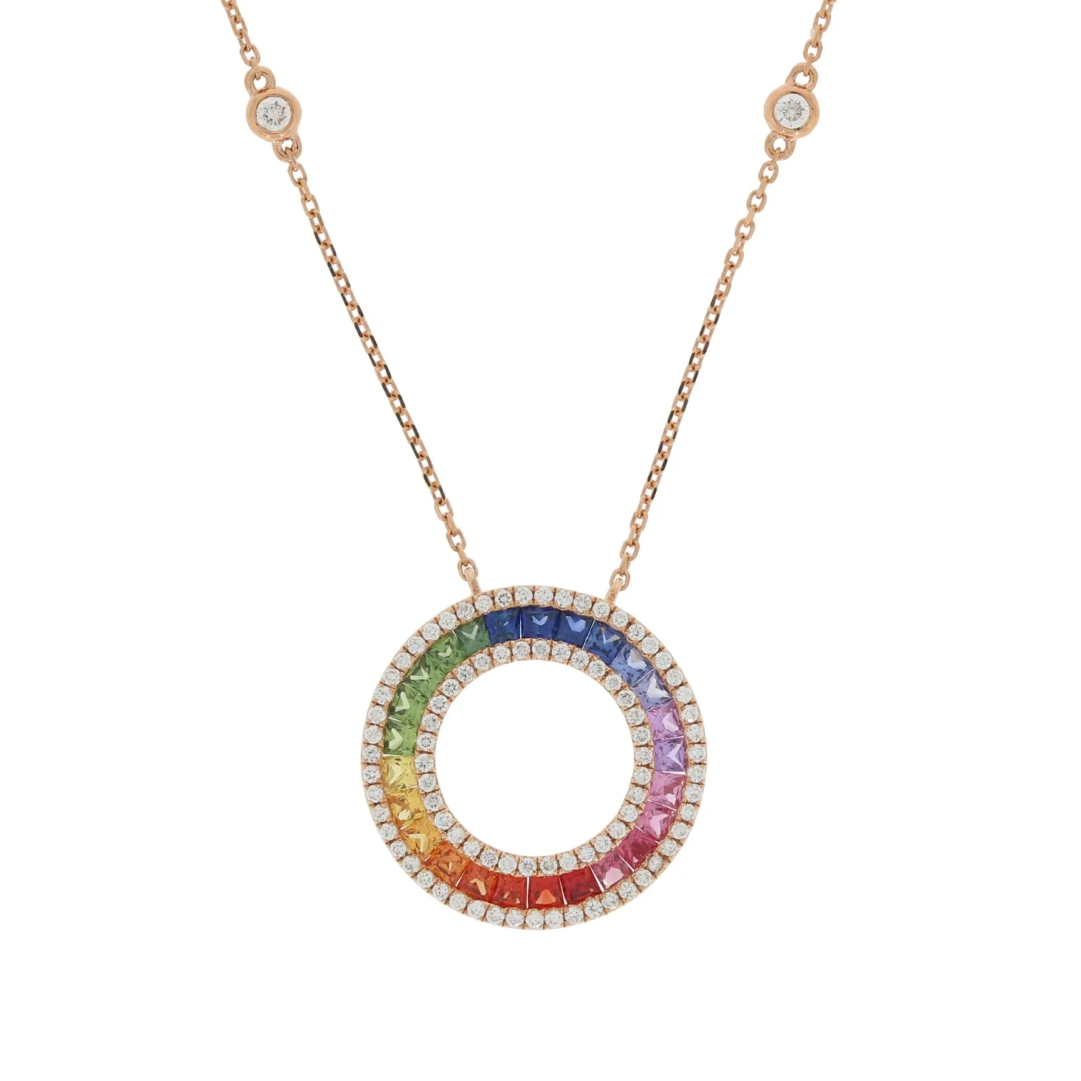 Pendant rainbow round