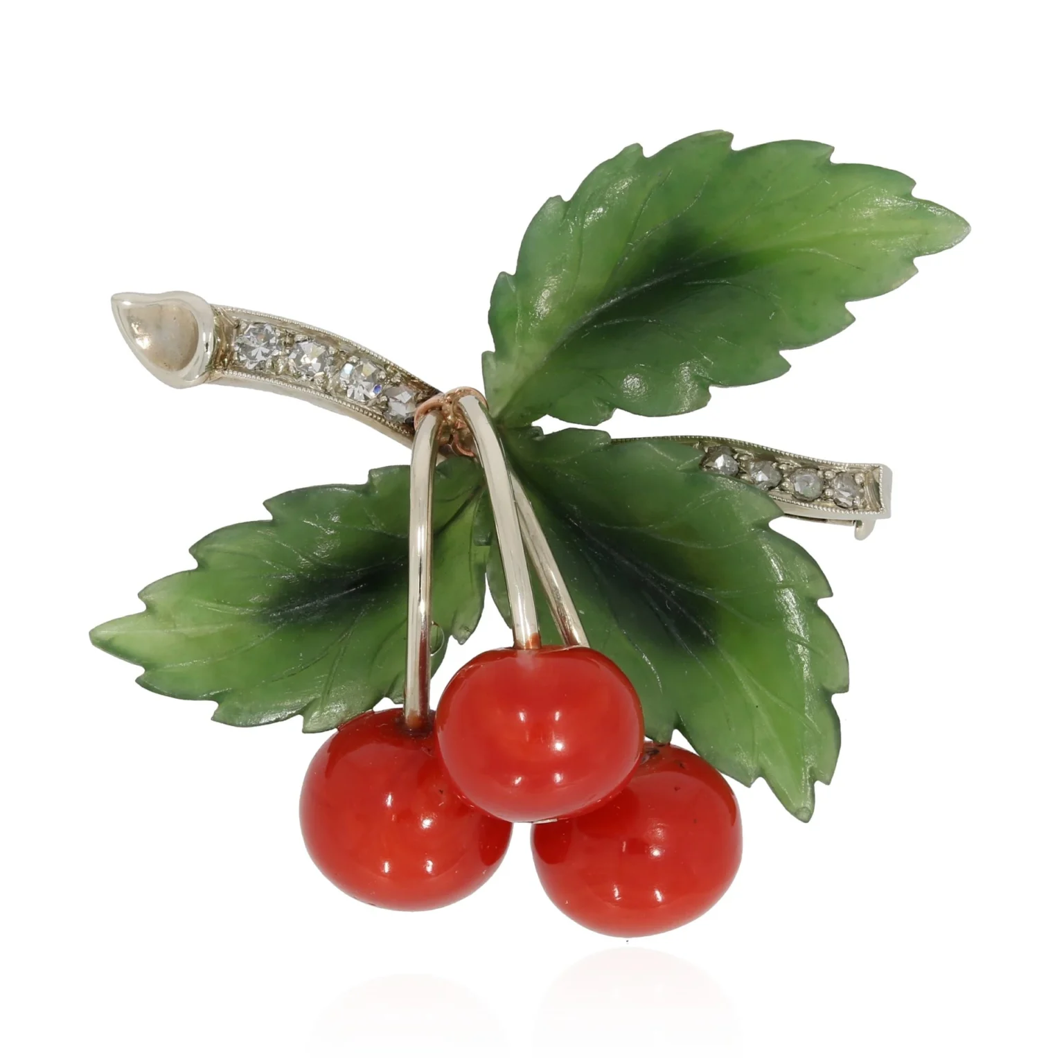 Vintage cherry brooch