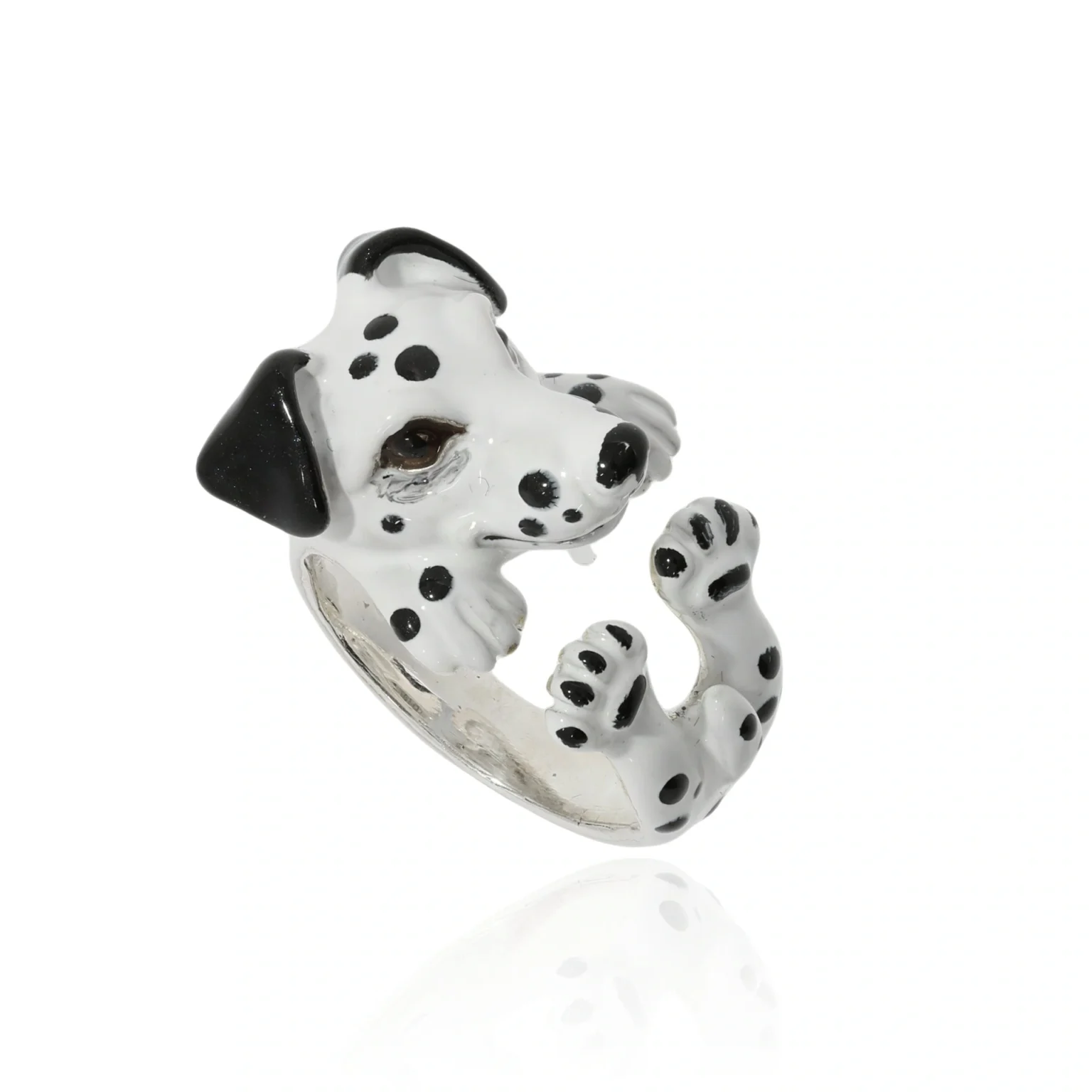 Sterling silver ring dalmatian