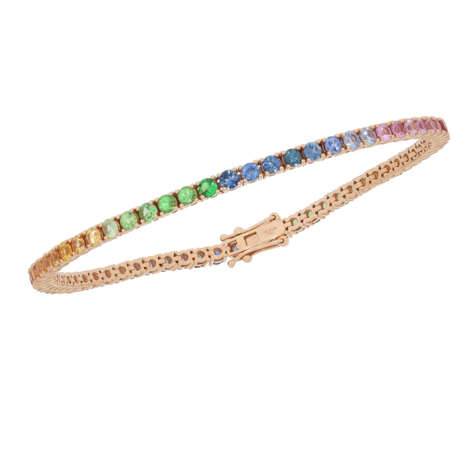Tennis bracelet rainbow 4,91 cts