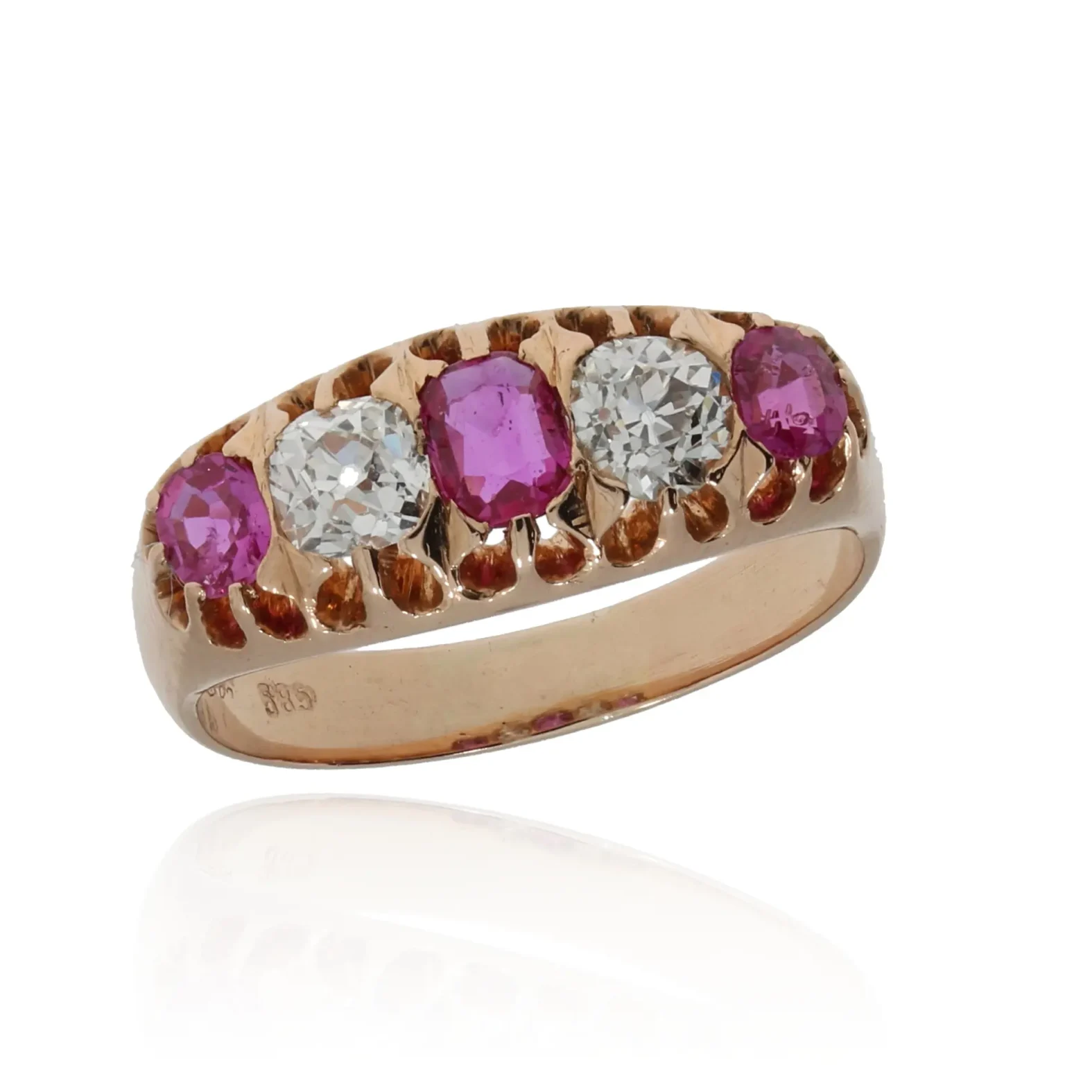 Vintage ruby and diamond ring