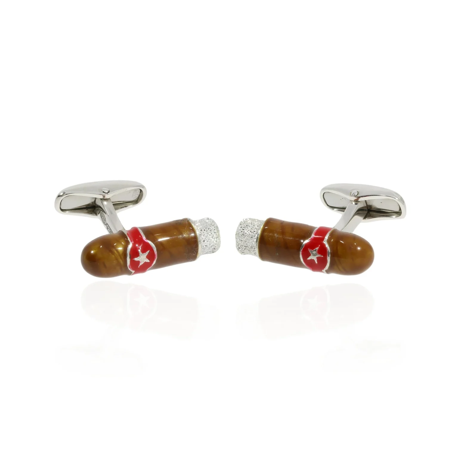 Sterling silver cuff links cigar