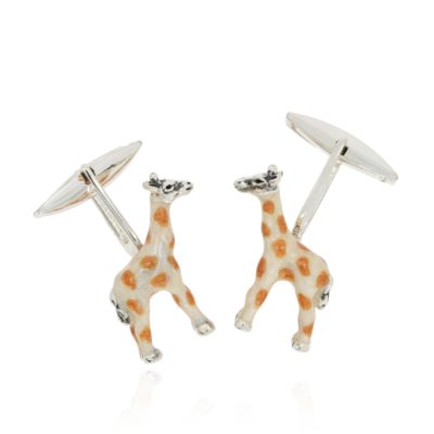 Silbermanschettenknöpfe Giraffen