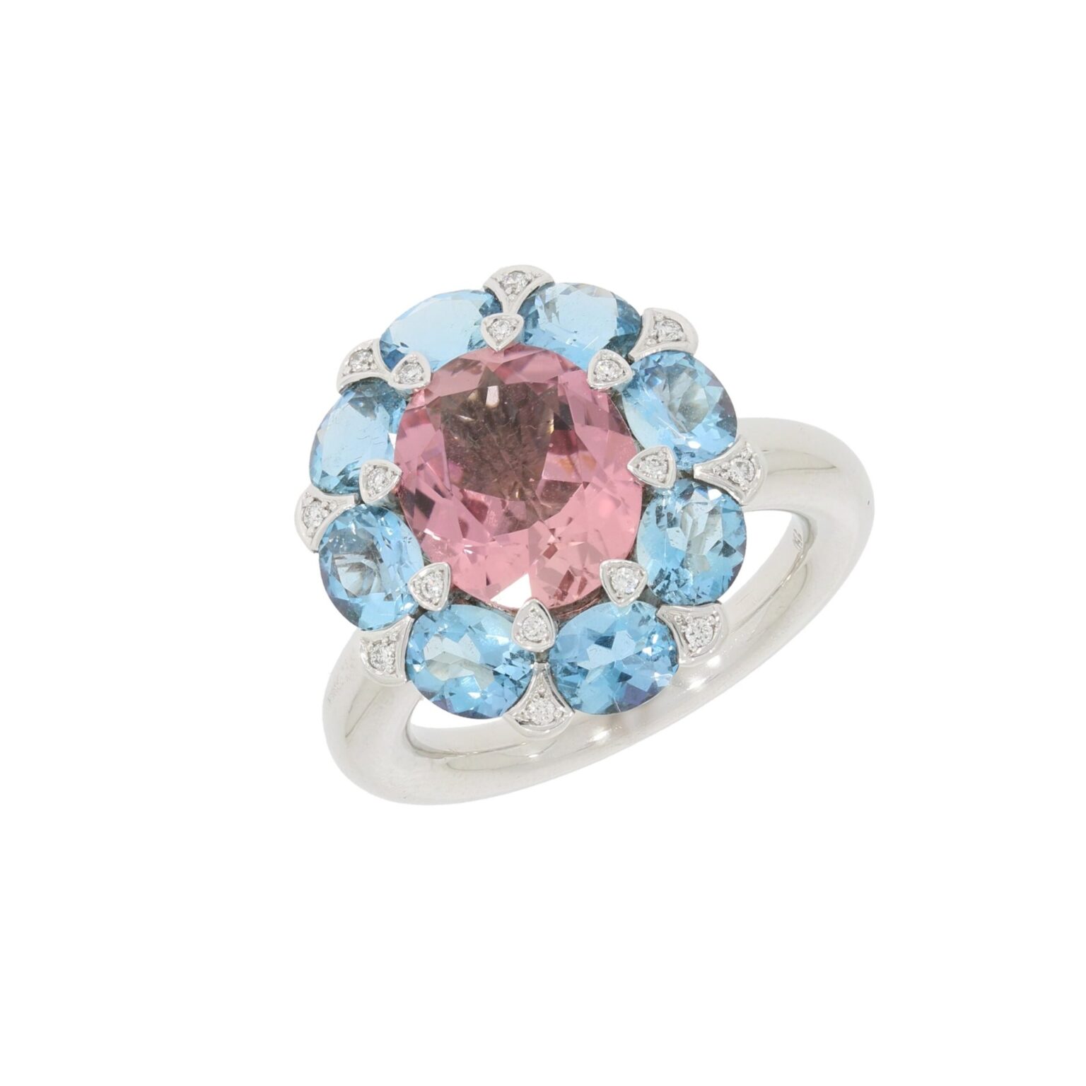 Turmalin und Aquamarin Ring