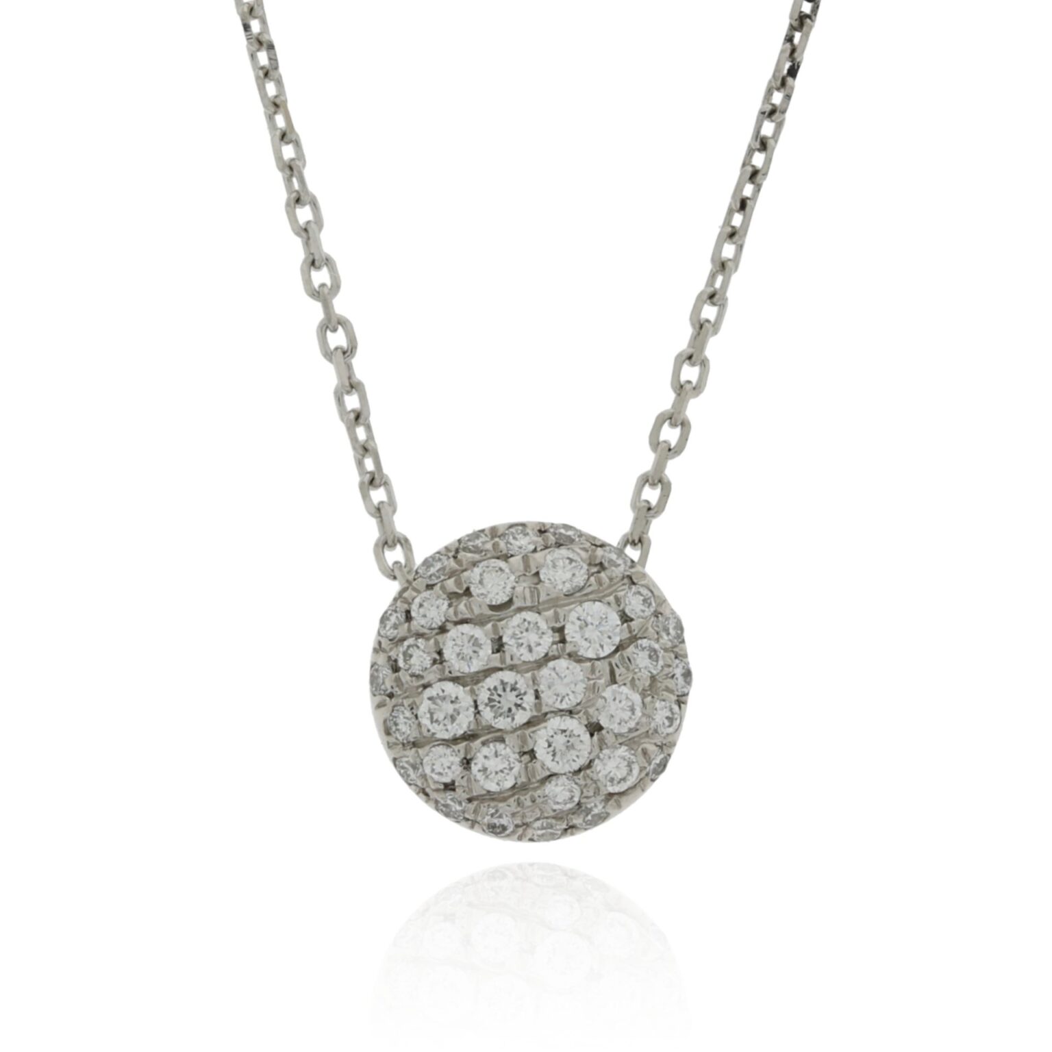 Runder Diamant pavé Anhänger