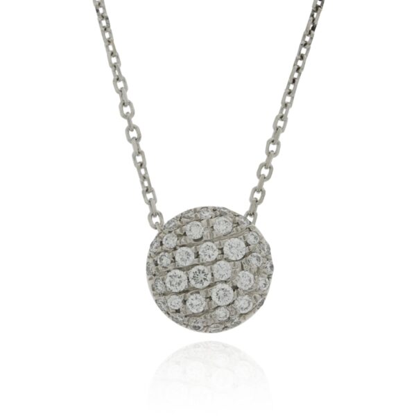 Runder Diamant pavé Anhänger