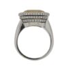 Yellow sapphire ring with diamonds