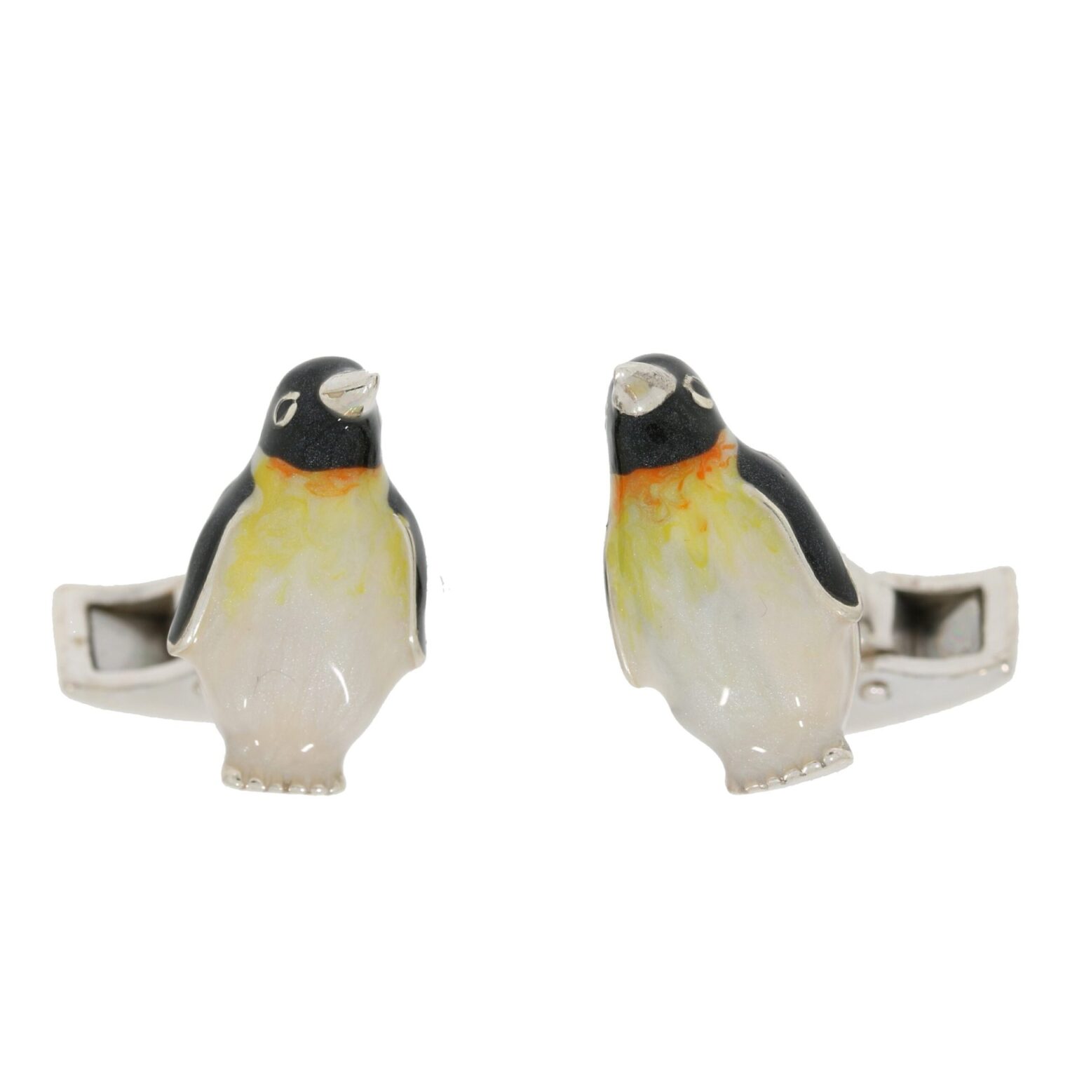 Silbermanschettenknöpfe Pinguin