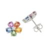 Bunte Saphir Blumenohrstecker