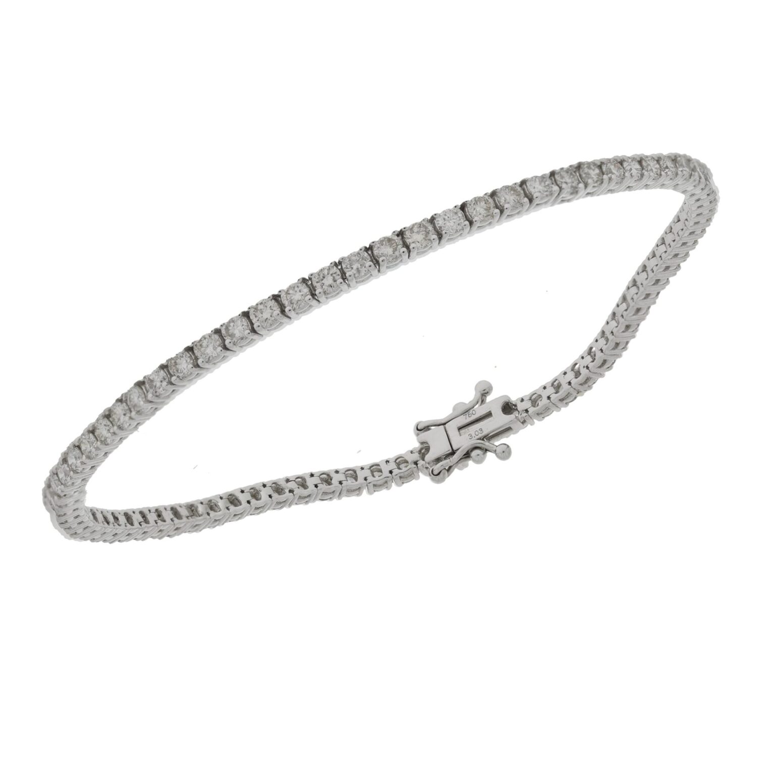 Tennisarmband in Weißgold 3