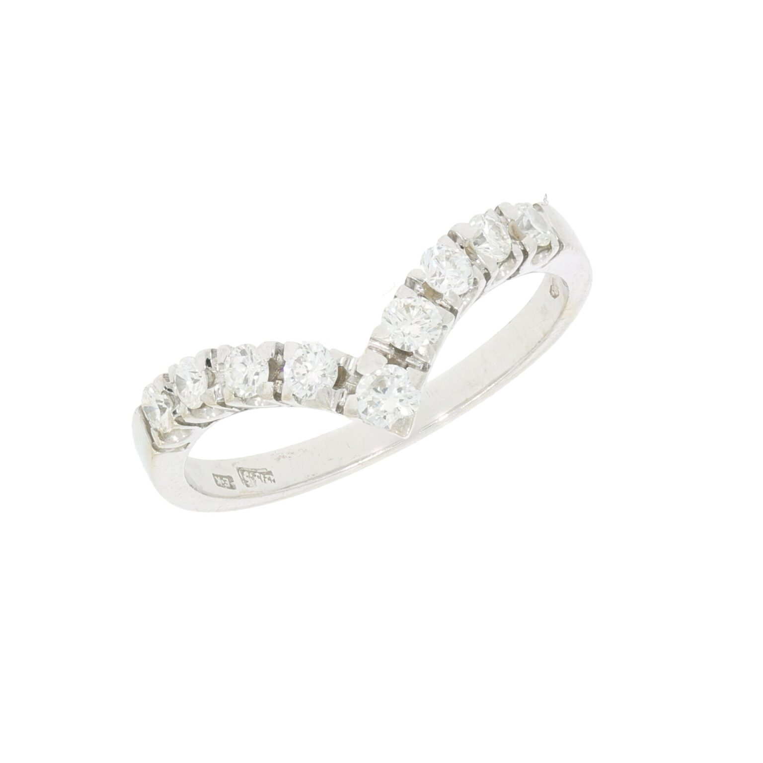 "V"-Ring Weißgold