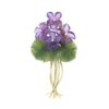 Wiener Blütenbrosche mit Amethyst